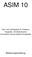 ASIM 10. Test- und Vorführgerät für Telefone, Faxgeräte, Anrufbeantworter und weitere Kommunikations-Endgeräte. Bedienungsanleitung