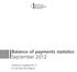 Balance of payments statistics. September 2012. Statistical Supplement 3 to the Monthly Report