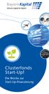 Clusterfonds Start-Up! Die Brücke zur Start-Up-Finanzierung
