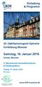 Einladung & Programm. 20. Ophthalmologisch-Optische Fortbildung Münster. Schloss Münster. 3. Münsteraner Kontaktlinsenkurs & Skiaskopiekurs