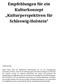 Empfehlungen für ein Kulturkonzept Kulturperspektiven für Schleswig-Holstein