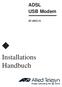 ADSL USB Modem AT-AR215. Installations Handbuch