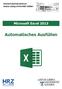 Microsoft Excel 2013 Automatisches Ausfüllen