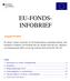 EU-FONDS INFOBRIEF. Ausgabe 01/2014
