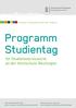 Programm Studientag. für Studieninteressierte an der Hochschule Reutlingen. Mittwoch, 18. November 2015 9.00 15.00 Uhr