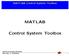 MATLAB. Control System Toolbox