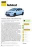 Toyota Auris 1.8 Hybrid Life ADAC-URTEIL 2,3 AUTOTEST 2,4 AUTOKOSTEN Zielgruppencheck 2,7 Familie 3,0 Stadtverkehr 3,0 Senioren 2,4 Langstrecke