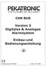 CAN BUS. Version 3 Digitales & Analoges Alarmsystem. Einbau-und Bedienungsanleitung