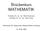 Brückenkurs MATHEMATIK