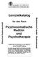Lernzielkatalog. Psychosomatische Medizin und Psychotherapie