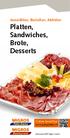 Platten, Sandwiches, Brote, Desserts