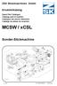 MCSW / xcsl. Sonder-Stickmachine. ZSK Stickmaschinen GmbH. Ersatzteilkatalog
