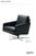 1303 NANO 1303 NANO. Fauteuil mit Relaxfunktion Rancho schwarz, Sternfuss chrom glanz