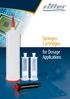 Syringes Cartridges. for Dosage Applications