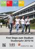 First Steps zum Studium Studienjahr 2015/16
