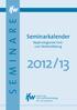 Seminarkalender Nephrologische Fortund Weiterbildung 2012/13