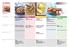 Der LE MENU Wochenplan September, Woche 1 2011