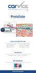 Preisliste. www.lackrettung.de. carvice Automobilservice GmbH. Öffnungszeiten. Wir akzeptieren: