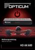 Bedienungsanleitung. Digitaler Sat Twin Receiver HD AX 600 OPTICUM 05/2015