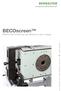 BECOscreen BERHALTER continously and efficiently screen changer