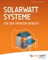 Solarwatt SYSTEME FÜr den privaten Bereich