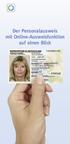 Der Personalausweis mit Online-Ausweisfunktion auf einen Blick