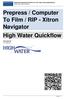 Prepress / Computer To Film / RIP - Xitron Navigator High Water Quickflow