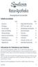 Reise-Apotheke. Homöopathische Arzneimittel. Inhaltsverzeichnis. Information für Patientinnen und Patienten
