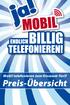 Mobil telefonieren zum Discount-Tarif Preis-Übersicht