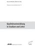Anja von Richthofen, Michael Lent (Hg.) Blickpunkt Hochschuldidaktik Band 119. Qualitätsentwicklung in Studium und Lehre
