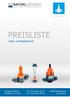PREISLISTE. Mess- und Regeltechnik. Alte Wiener Straße 54 A-2460 Bruck a.d. Leitha. Tel.: +43 (0) 2162 / 655 03 Fax: +43 (0) 2162 / 655 034