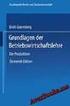 Grundlagen der Betriebswirtschaftslehre