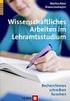 RECHERCHE und Wissenschaftliches Arbeiten