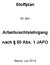 Stoffplan. Arbeitsrechtslehrgang. nach 50 Abs. 1 JAPO. für den