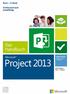 Steffen Reister, Peter Hirschkorn. Microsoft Project 2013 Das Handbuch