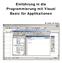 Einführung in die Programmierung mit Visual Basic für Applikationen. M. Holst, FH Aalen