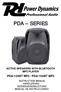 PDA SERIES ACTIVE SPEAKERS WITH BLUETOOTH MP3 PLAYER PDA-12ABT MP3 / PDA-15ABT MP3