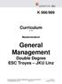 General Management Double Degree ESC Troyes JKU Linz