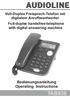 Voll-Duplex Freisprech-Telefon mit digitalem Anrufbeantworter Full-duplex handsfree-telephone with digital answering machine