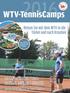 WTV-TennisCamps Jetzt buchen sichern Sie sich attraktive Preis- vorteile