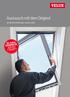 Die VELUX Profi-Broschüre Stand 1.5.2013 auf alle original VELUX Fenster,* Anschlussprodukte, Innenfutter