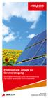 Photovoltaik - Anlage zur Stromerzeugung. Leistungsbeschreibung und Zusatz vereinbarung für Halplus Strom Solar+ für Privatkunden. www.evh.