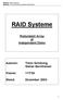 RAID Systeme. Redundant Array of Independent Disks. Stefan Berntheisel. Stand: Dezember 2003