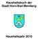 Haushaltsbuch der Stadt Horn-Bad Meinberg