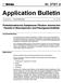 Application Bulletin