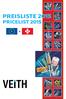 PREISLISTE 2015 PRICELIST 2015 CHF