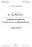 Dr. Klaus-Peter Horn: Systemische Aufstellung in Unternehmen und Organisationen