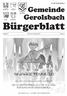 Bürgerblatt. Gemeinde. Gerolsbach. An alle Haushaltungen. Strobenried. Alberzell. Gerolsbach. Singenbach. Klenau