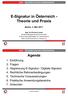 E-Signatur in Österreich - Theorie und Praxis