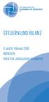 STEUERN UND BILANZ. 5. und 6. Februar 2016 MÜNCHEN Hotel Vier Jahreszeiten Kempinski